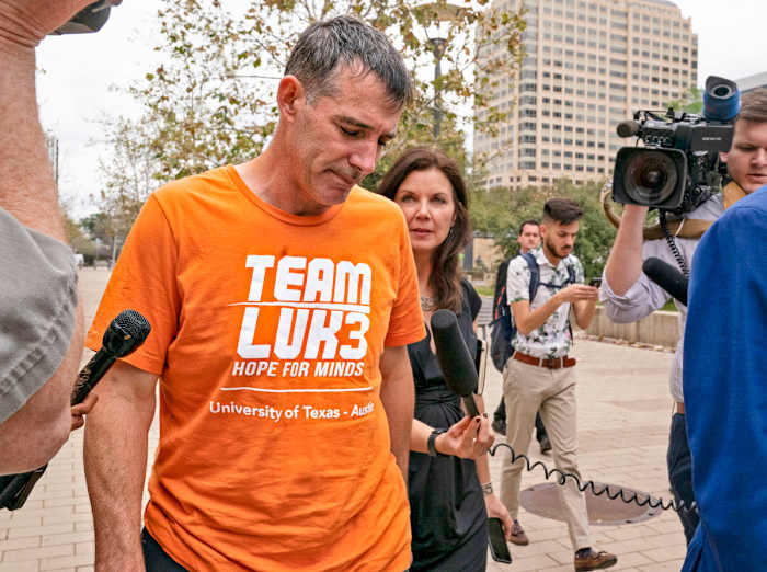 Swarmed by media after being charged, Center says that when FBI agents arrested him that day he thought it was a mistake.